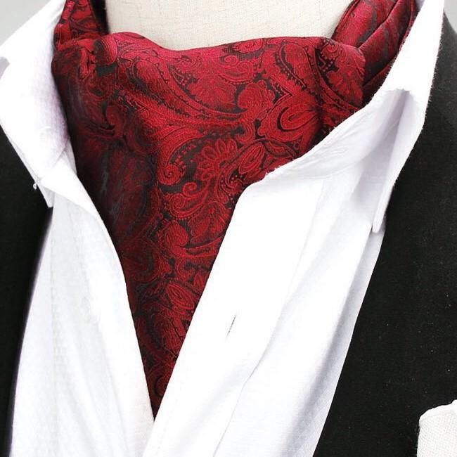 Product Introduction of High Quality Perth Pattern Cravat Formal Cashew Polka Dots Set Men's Gentleman Scarf Tie Wedding Accessories Gold Red Blue Purple Black 13