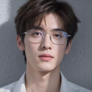 Ultra-Light Titanium Gold Frame Glasses – Minimalist Square Design, Elegant & Unisex Optical Style