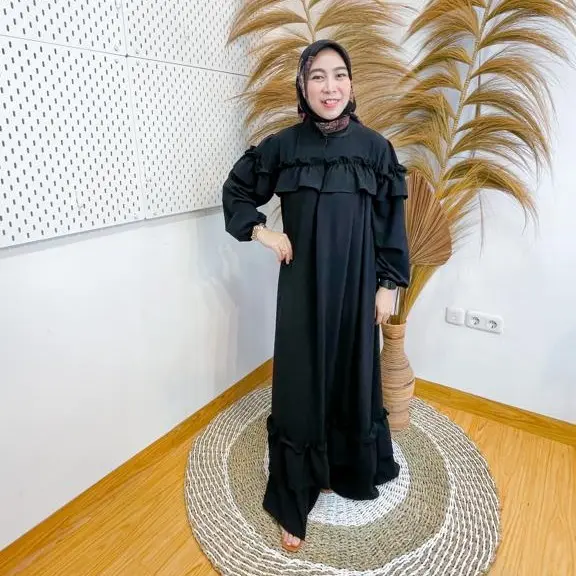 BAJU GAMIS CRINKLE WANITA SABRINA AUFA ORIGINAL / FASHION WANITA MUSLIM TERBARU BUSUI CRINKLE 6