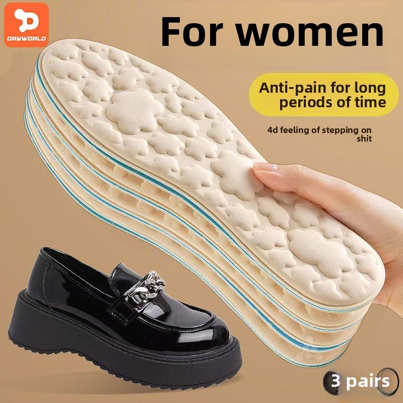 Loafers Special Insole for Women Super Soft Bottom 5D Massage Feeling of Walking on Shit for a Long Time Anti-Pain Not Tired Feet Men Sweat Absorbing and Deodorant 1