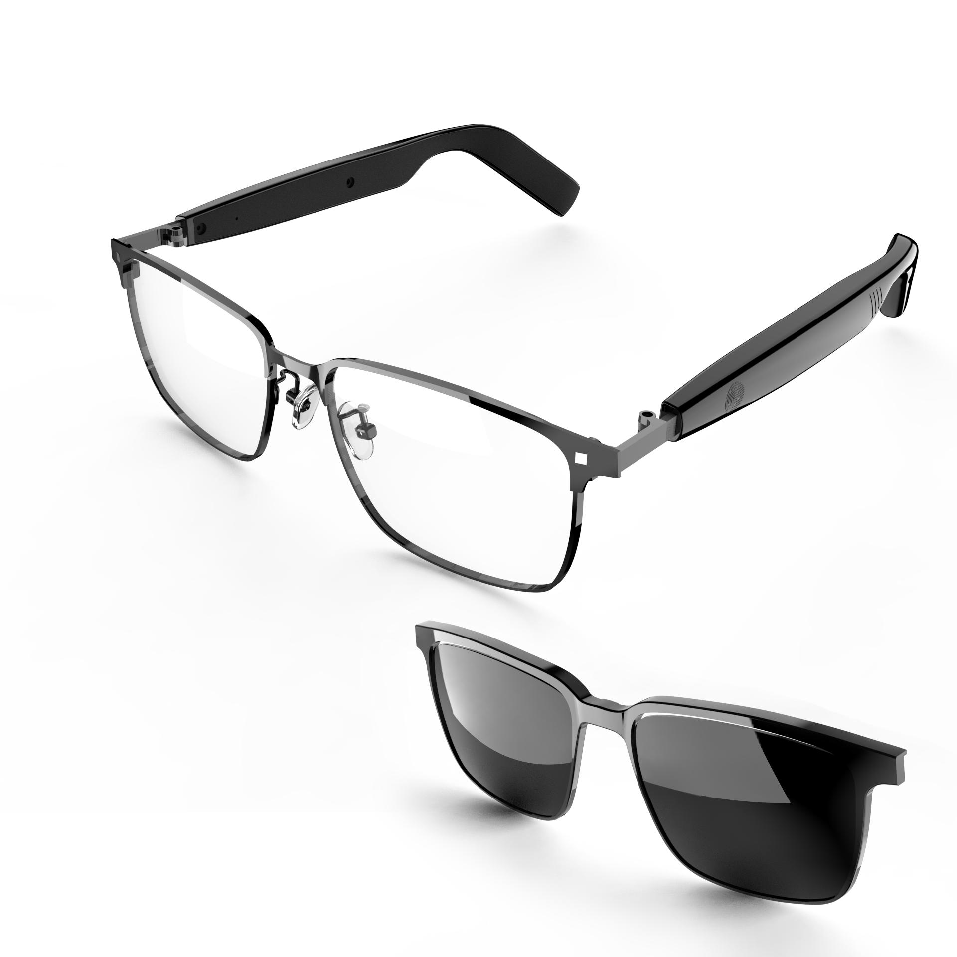 SG-20 All-in-One Smart Glasses Sunglasses & Clear Lenses Combo with Bluetooth Waterproof Sunglass Dual Mic Noise Cancellation - Image 4