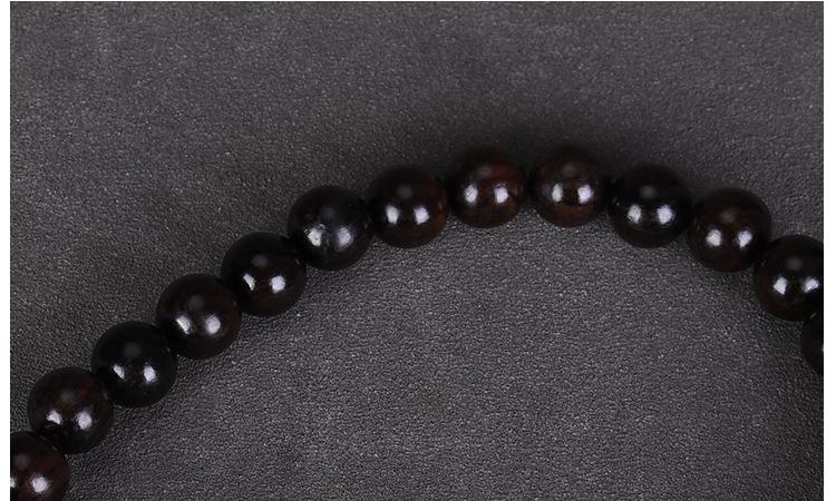 Tasbih Kayu Eboni Hitam Asli  33&99 Butir - Gelang Tasbih Pria Wanita untuk Ramadan Idul Fitri Oleh-Oleh Umroh Gelang Doa Muslim Manik Pendek Kayu Cendana Ungu Ebony
