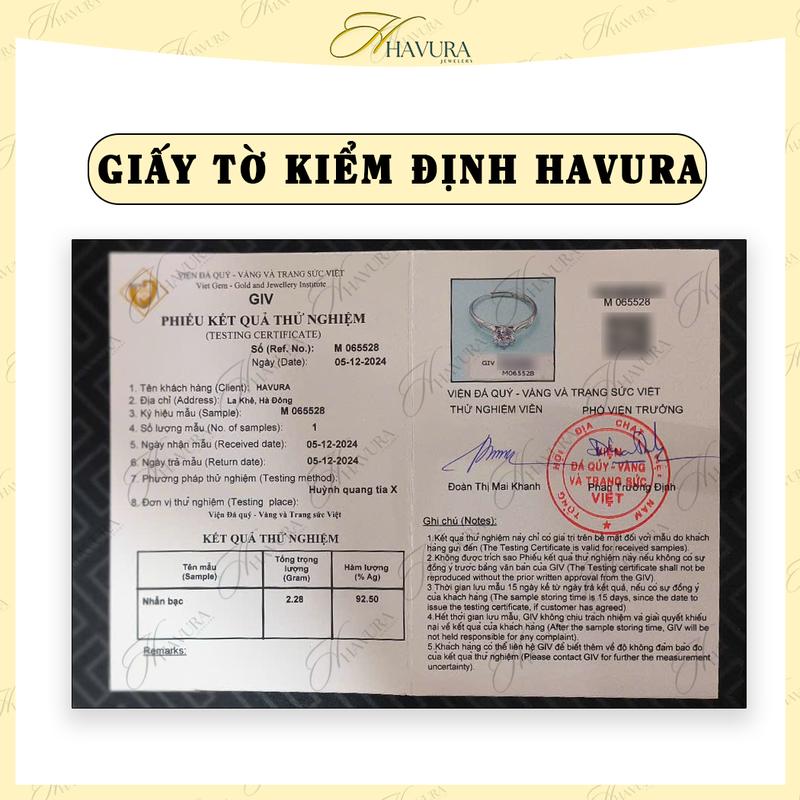 Product Introduction of Nhẫn bạc HAVURA,  nhẫn bạc Ý 925 cao cấp đính đá quý cá tính M065528 2