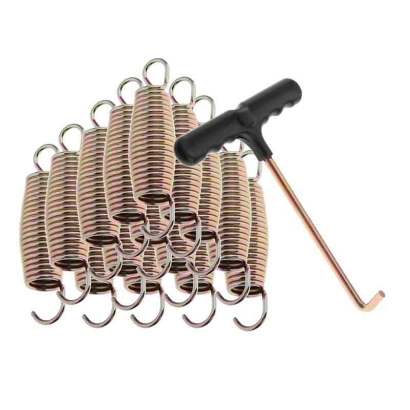 15Pcs Trampoline Springs Replacement Weather Resistant with Spring Hook 8