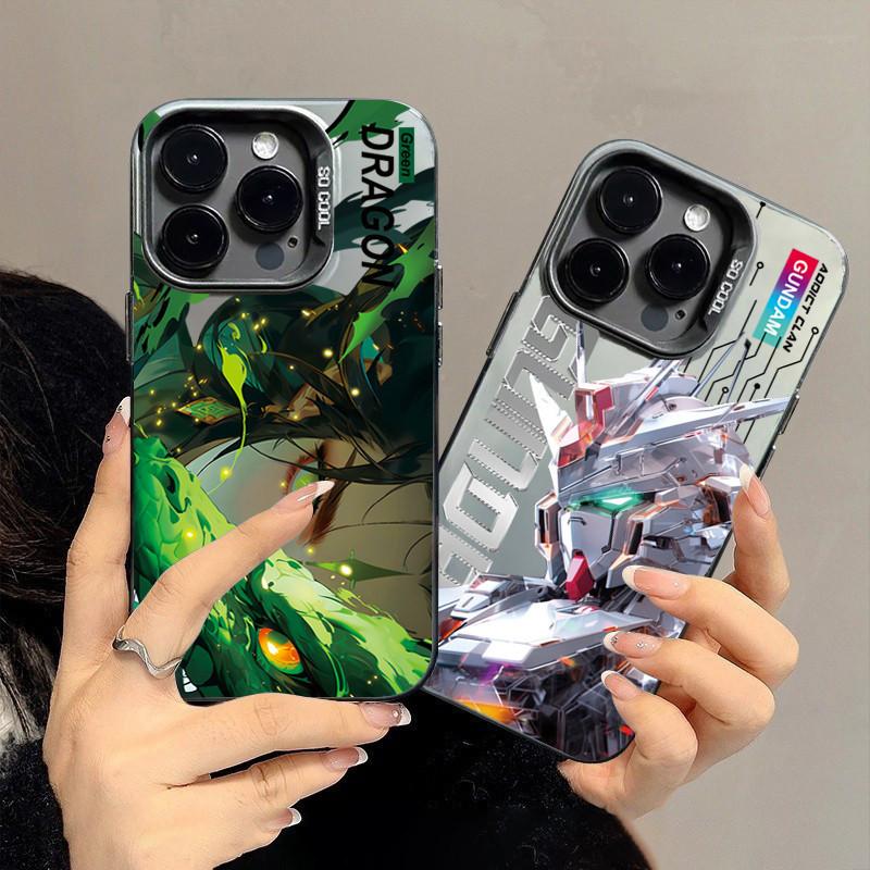 Ốp Điện Thoại Hợp Xu hướng Họa Tiết Mech Gundam, Ốp Bảo Vệ, Dành Cho iPhone 16, 15pro, 14promax, 16, 15 Promax, Xs, Ốp Mềm, 16plus, 11, 13 Pro, Chống Rơi, Chống Trầy Xước, XR, 7Plus Phụ Kiện 5