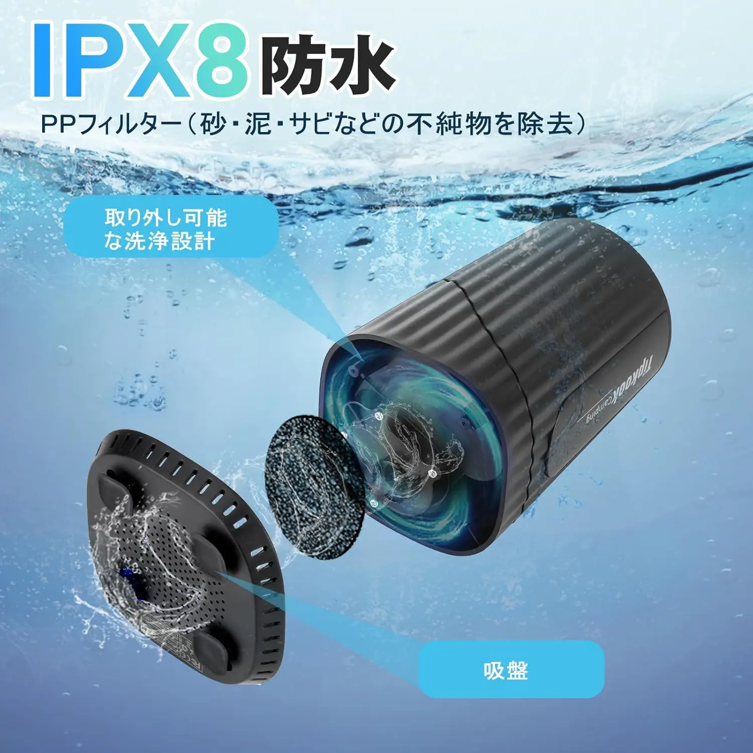 ポータブルシャワー【新バージョン·USB充電式 10000mAh】Tipkook