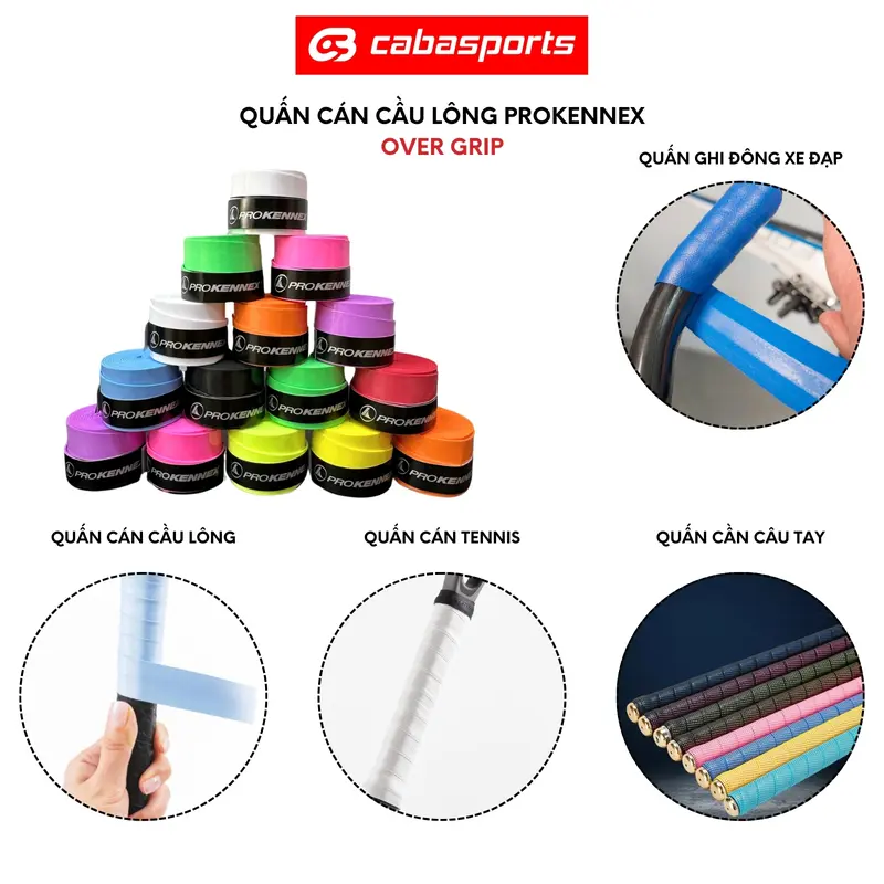 Quấn Cán Vợt Cầu Lông Tennis Prokennex  Sport Thể Thao siêu êm và siêu hút nước màu ngẫu nhiên 0