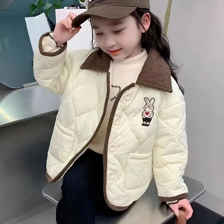Áo Khoác Bông, Hàng Mới Về, Phong Cách Phương Tây, Áo Khoác Cotton Cho Bé Gái, Có Đệm Bông, Thích Hợp Cho Mùa Thu Và Mùa Đông, Thời Trang Phong Cách Hàn Quốc Đẹp, Phong Cách Thu Đông