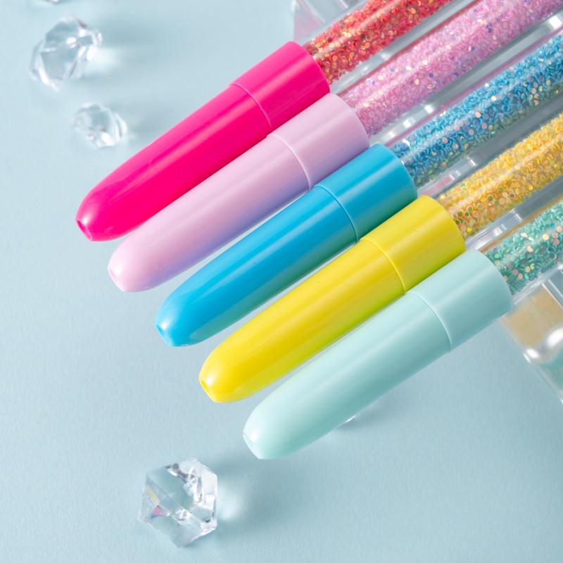 Glitter Glitter Gel Pen, 4 Counts/set Colorful Writing Pen, Writing Stationery for Students, Office Stationery & Supplies 8