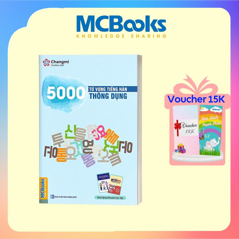 Sách - 5000 Từ Vựng Tiếng Hàn Thông Dụng MCbooks