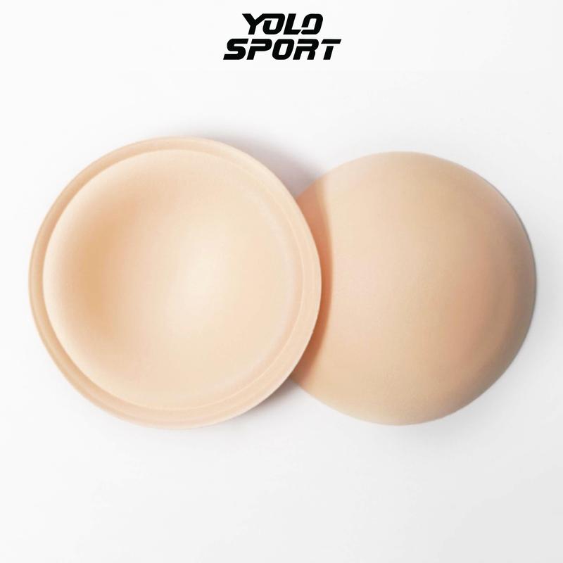 Miếng Lót Đệm Mút Áo Ngực Nữ Hình Tròn Hỗ Trợ Nâng Ngực Độn Lót Cho Áo Bra Tập Gym Yoga Đồ Bơi Cao Cấp 1 Cặp Yolo Sport Women Cao Su
