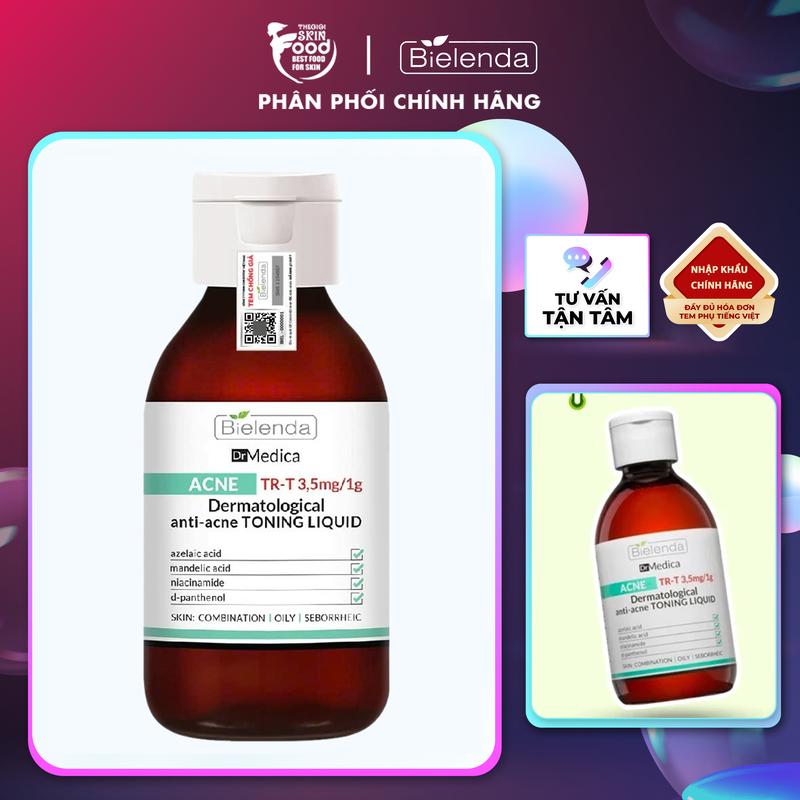 Nước Hoa Hồng Bielenda Toner Dr Medica Anti Acne Dermatological 250ml Skincare Chăm Sóc Da