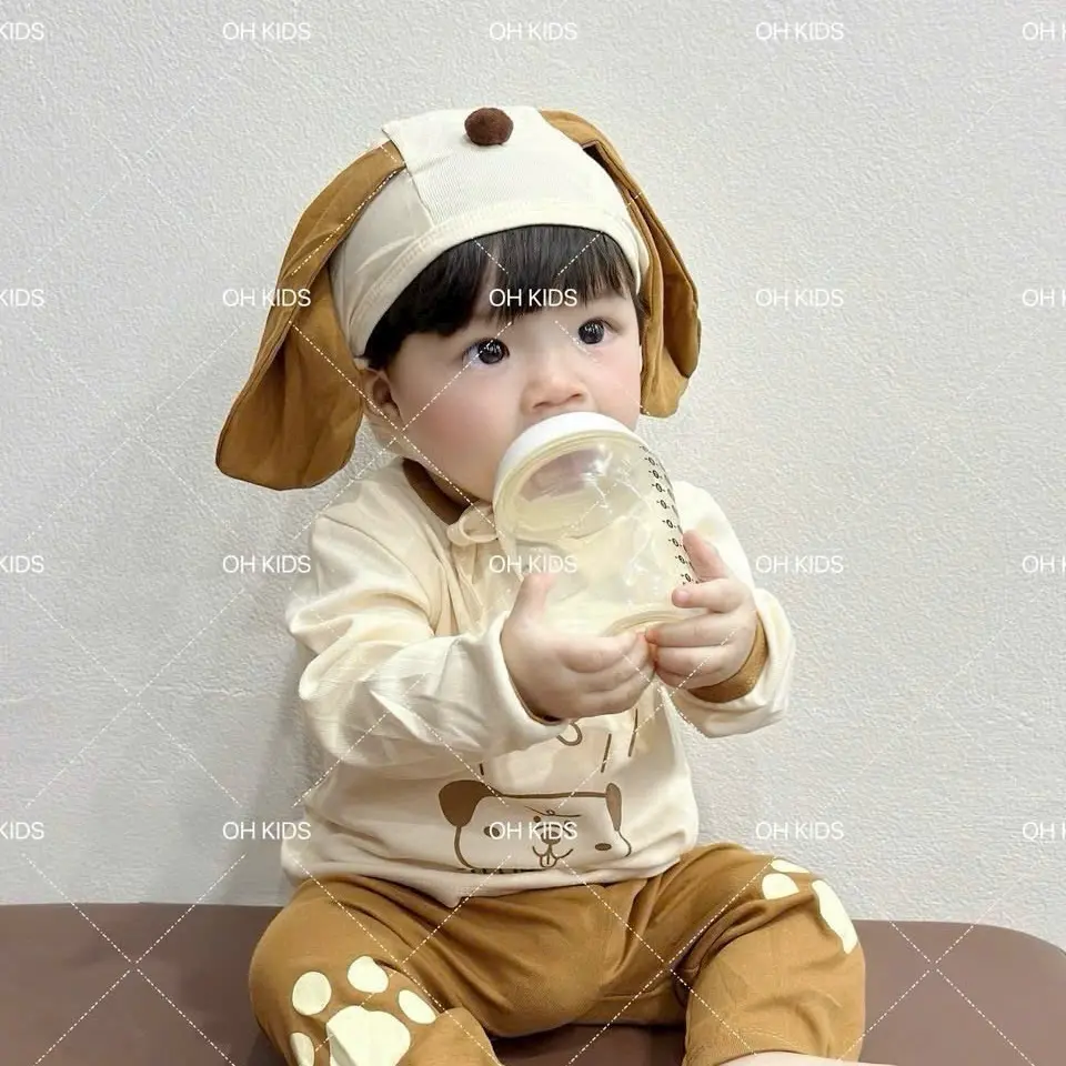 Set 3 chi tiết qccc cho bé 7-15kg Cotton