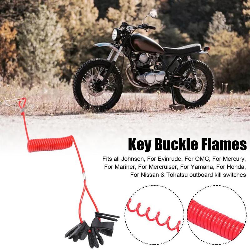 Product Introduction of 1set 7 Keys Boat Engine Outboard Motor Kill Switch Lanyard Motorboat Safety Urgent Rope Key Selling Reminder Tether Flameout Rop 29