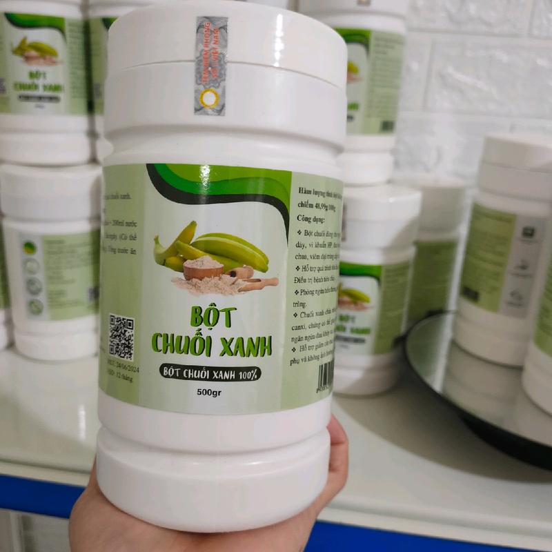  Tinh bột chuối xanh sấy lạnh đã khử mủ  Hộp 500gr  