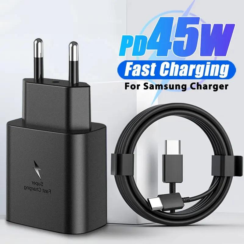  45W Type-C For Samsung Galaxy Fast Charge S Note A Series A54 S24 USB Type C C-C Data Cable Sạc nhanh Accessories Sạc Điện Thoại Phụ Kiện Phone 