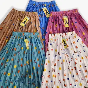 rok plisket anak motif rainbow 4-12 tahun Fashion Cantik