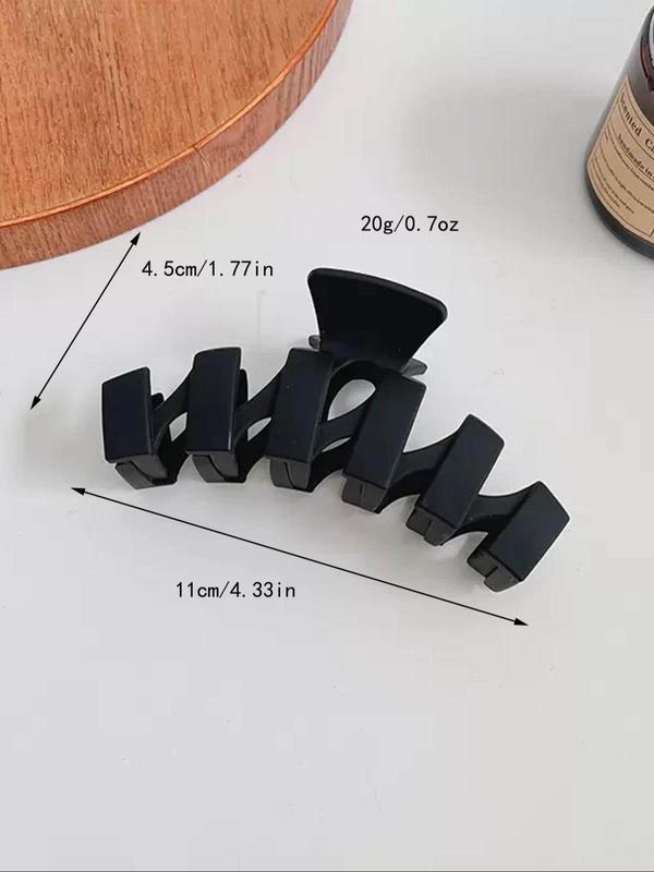 Simple Plain Color Large Hair Claws, 3pcs Casual and Versatile Large Shark Clip for Women & Girls, Elegant All-match Fashion Hair Accessories for Daily Commute Use 5