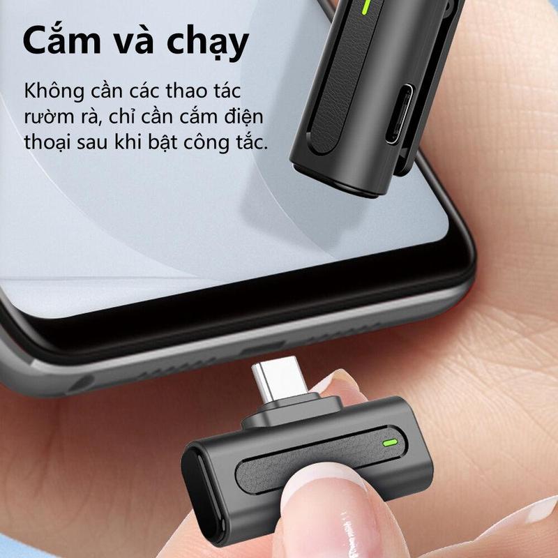 Product Introduction of Swokii M9 mic thu âm livestream micro không dây kèm hộp sạc 800mAh miro thu âm điện thoại, micro thu âm chuyên nghiệp, micro không dây cài áo, Cắm và chạy, Thích hợp để quay video/phát sóng trực tiếp/cuộc họp 31