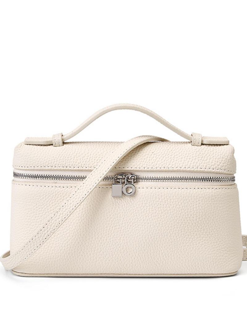 Product Introduction of Women's Solid Color Zipper Crossbody Bag, Fashionable PU Leather Bag for Daily Used, Casual Trendy Versatile High-quality Daily Commuting Bag 2