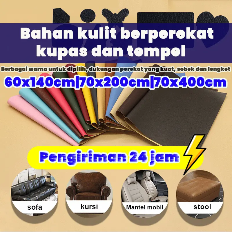 sticker sofa Sticker Kulit Sofa bahan kulit Kulit Perbaikan Diri Perekat Patch Sticker Untuk Jok Mobil Sofa Perbaikan Kulit 60*140 cm