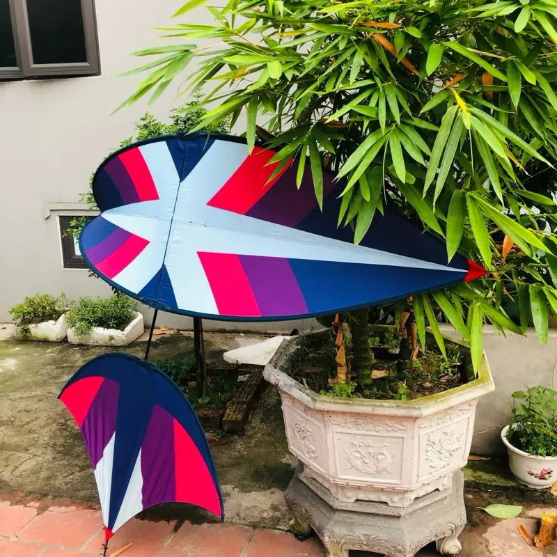 Diều 1m7 xương cá tím full cacbon 2