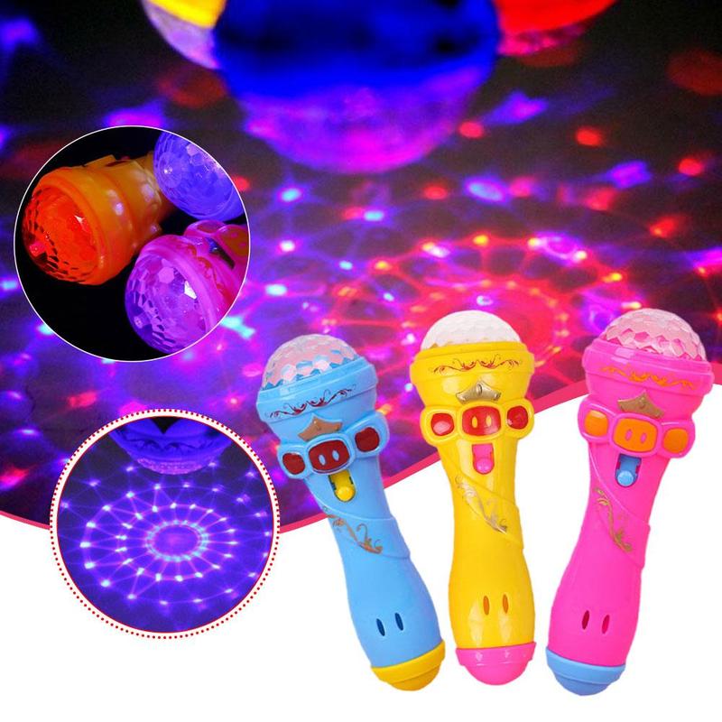 Product Introduction of Classic Flash Microphone Toys Mini Cute Music Karaoke Star Prop Light Mike Luminous Toys W4L1 N2C1 18