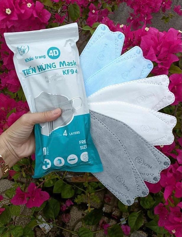 (chính hãng) 300 cái khẩu trang kf94 tiến hùng