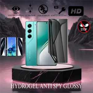 Anti gores Spy Glossy Hydrogel Film Privacy Screen Protector Untuk Tecno Camon 40 4G 40 Pro 5G