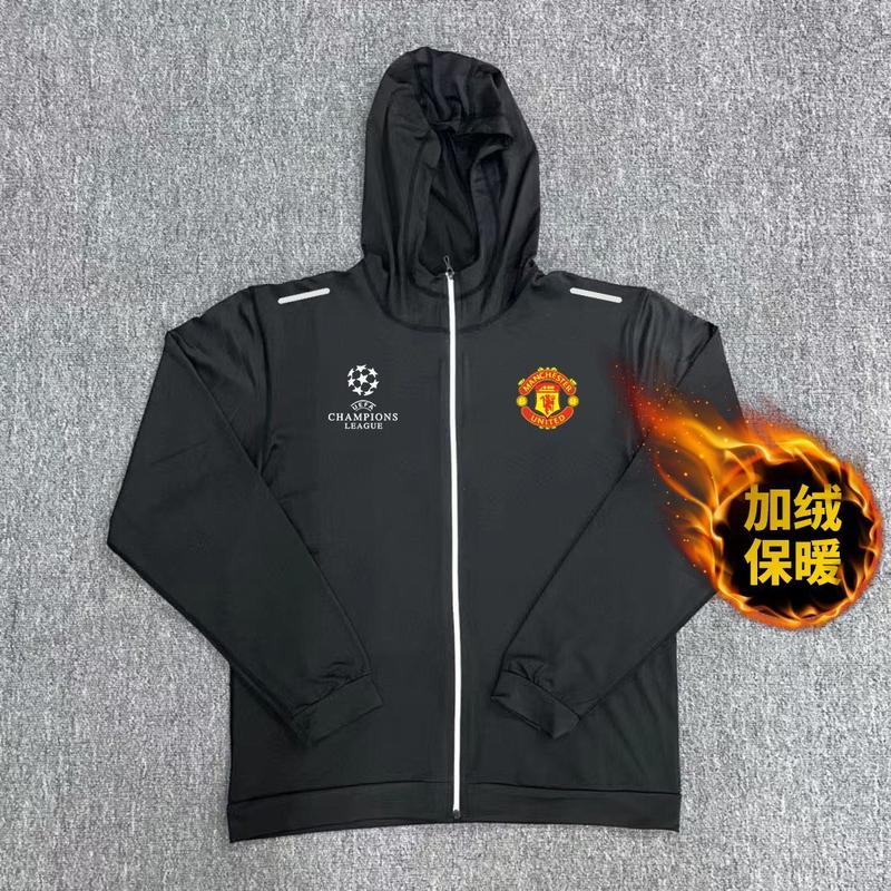 Áo Khoác Mùa Thu, Giải Ngoại Hạng Anh, Barcelona, Real Madrid, Manchester City, Trang Phục Tập Luyện Bóng Đá, Lông Cừu Giữ Nhiệt Nhanh Khô Thể Thao, Trang Phục Chạy Bộ Thể Dục 2