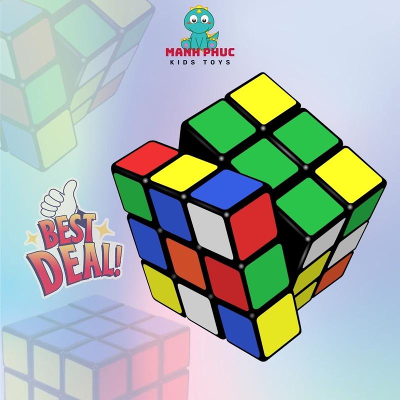 Đồ chơi rubik 3x3 khối lập phương, bằng nhựa, giúp bé phát triển trí tuệ, và rèn luyện tính kiên trì cho bé.
