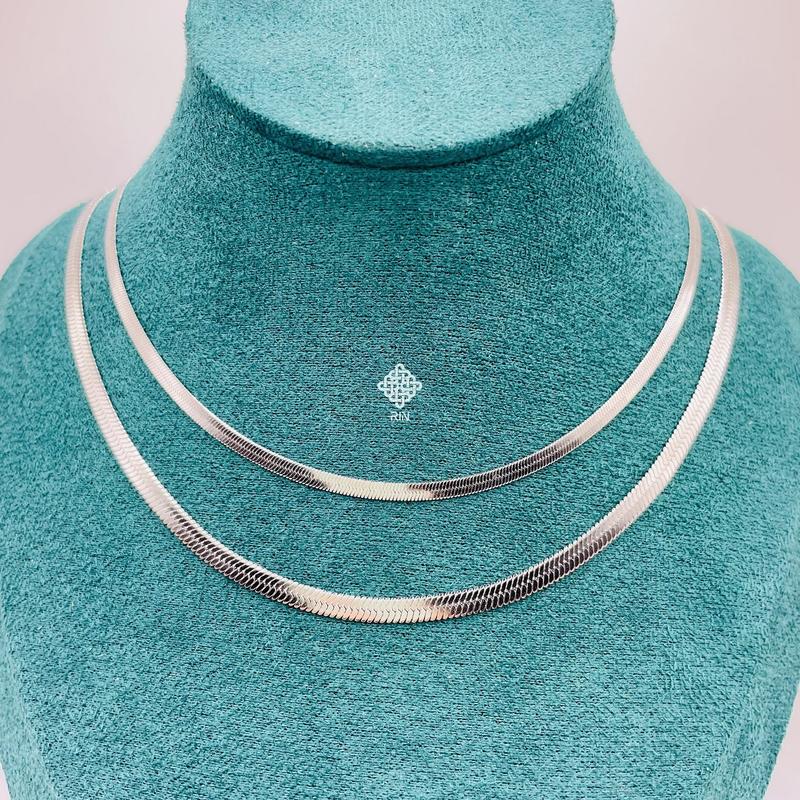 Dây chuyền titan unisex sợi mì, Vòng cổ titan lụa mỏng không phai màu không rỉ sét dày 3 li và 4 li, Trangsucmoiluatuoi