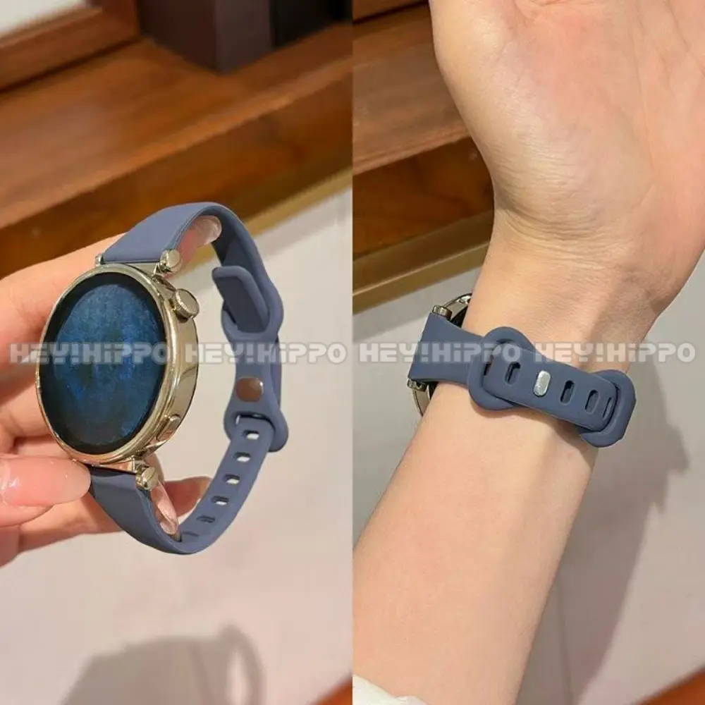 Breathable sports silicone strap suitable for smartwatches Huawei Watch GT2/GT3/GT4/5 41/42mm double reverse buckle strap suitable for GT3pro GT5pro 43mm watch band 18mm 20mm bands