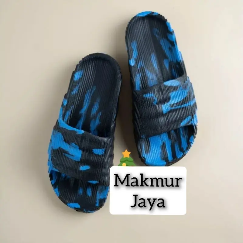 Sandal Pria Sandal Slop Gosome Motif Loreng 39-43 8831 Kasual Merah Sendal 3