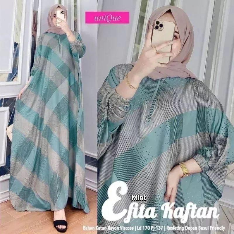 KAFTAN MOTIF EVITA RAYON PREMIUM BUSUI JUMBO LD 170CM 4
