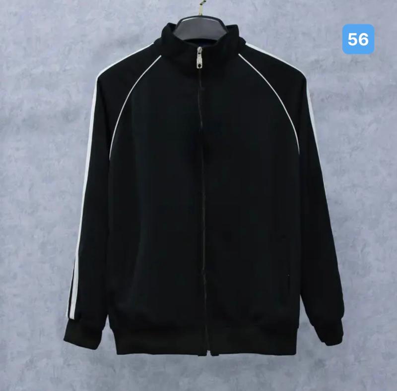 Áo khoác nam [ FREESHIP ] mã 56 cổ trụ màu đen phối 2 sọc - Áo khoác chất vải poly dày dặn co giãn chống nắng tốt Menswear Dài Tay Jacket