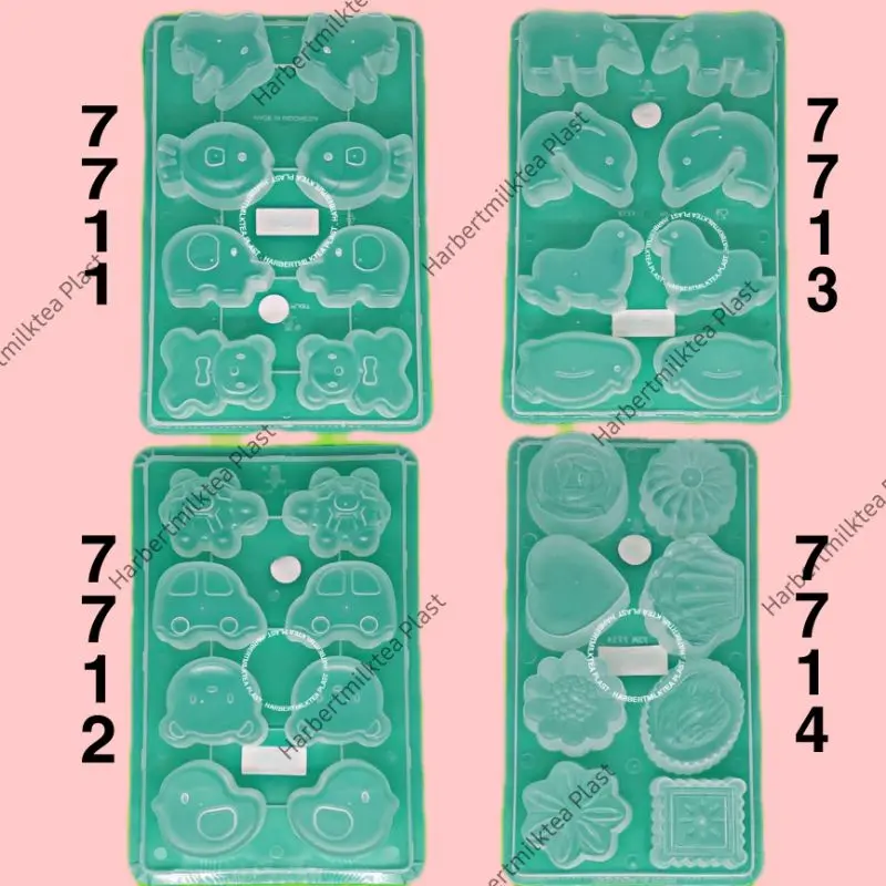 Cetakan Jelly/cetakan puding plastik/cetakan agar-agar plastik karakter/cetakan jelly plastik Putih Kitchenware Alat