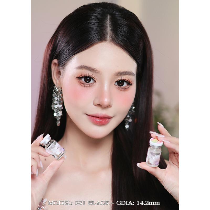 [1 year] Kính áp tròng LUNA EYES 551 BLACK - Lens size nhỏ hsd 1 năm 7
