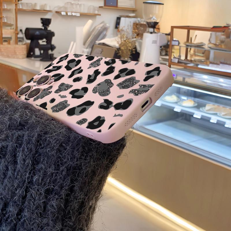Product Introduction of Fashion Leopard-print Pattern Phone Case, Decorative Phone Protector Cover, Phone Accessories Compatible with iPhone 11 12 13 14 15 Pro Max 2