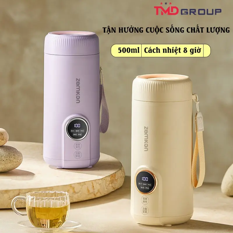 [Giao hàng miễn phí] không gỉ 316 Bình đun siêu tốc cầm tay TMD 550ml - Chỉnh nhiệt 45 đến 100 Đun sôi trong 6 phút, Pha sữa, Pha trà