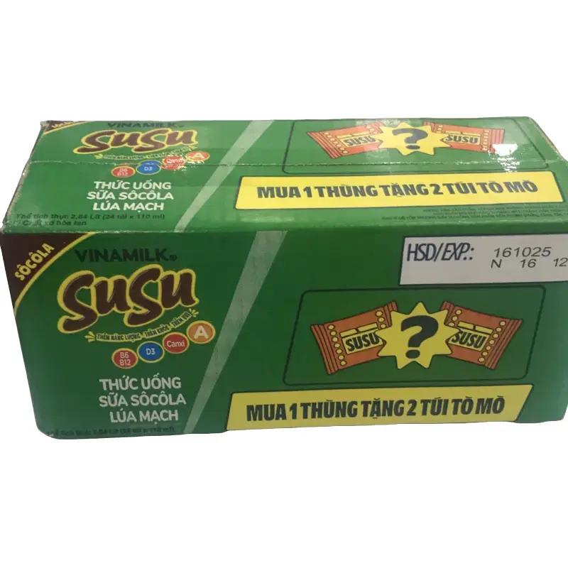 Thùng 24 túi sữa chua uống Susu Vinamilk cam, dâu, socola 110ml