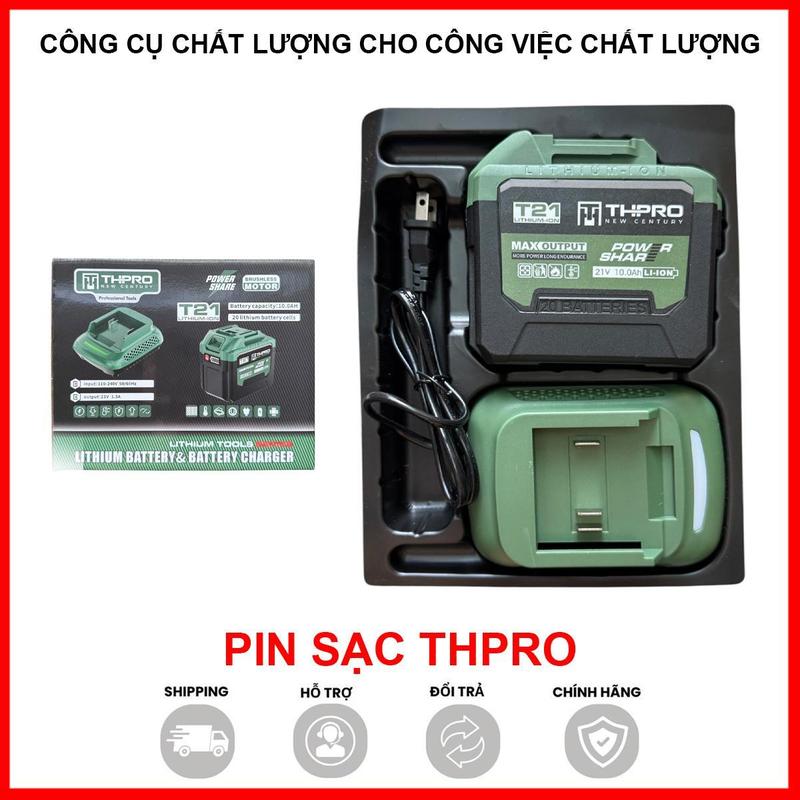 THPRO Xanh 20 cell 4 mosfet cho máy khoan chân phổ thông Makita M21 có đèn báo dung lượng, sử dụng được cho các dòng máy tải nặng