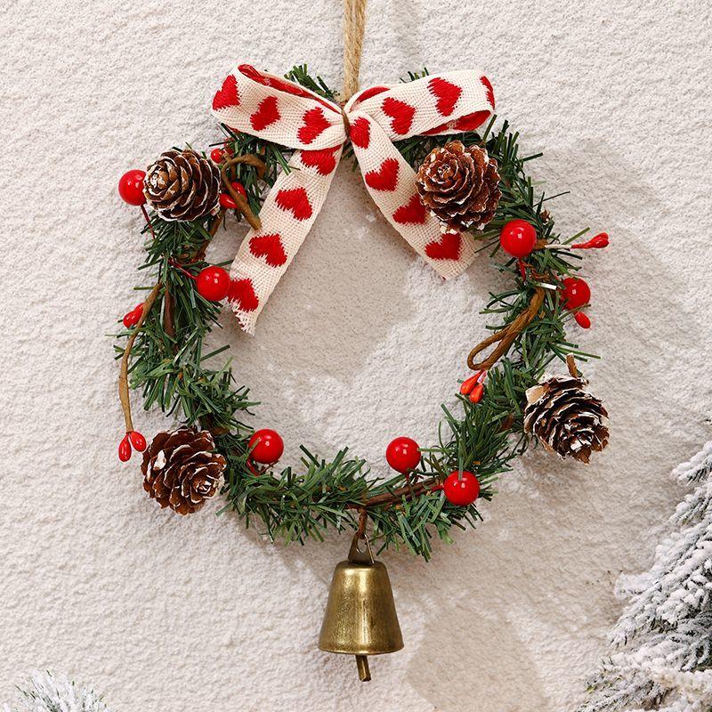 Christmas decoration rattan wreath pendant Christmas wreath indoor entrance door hanging decoration 
