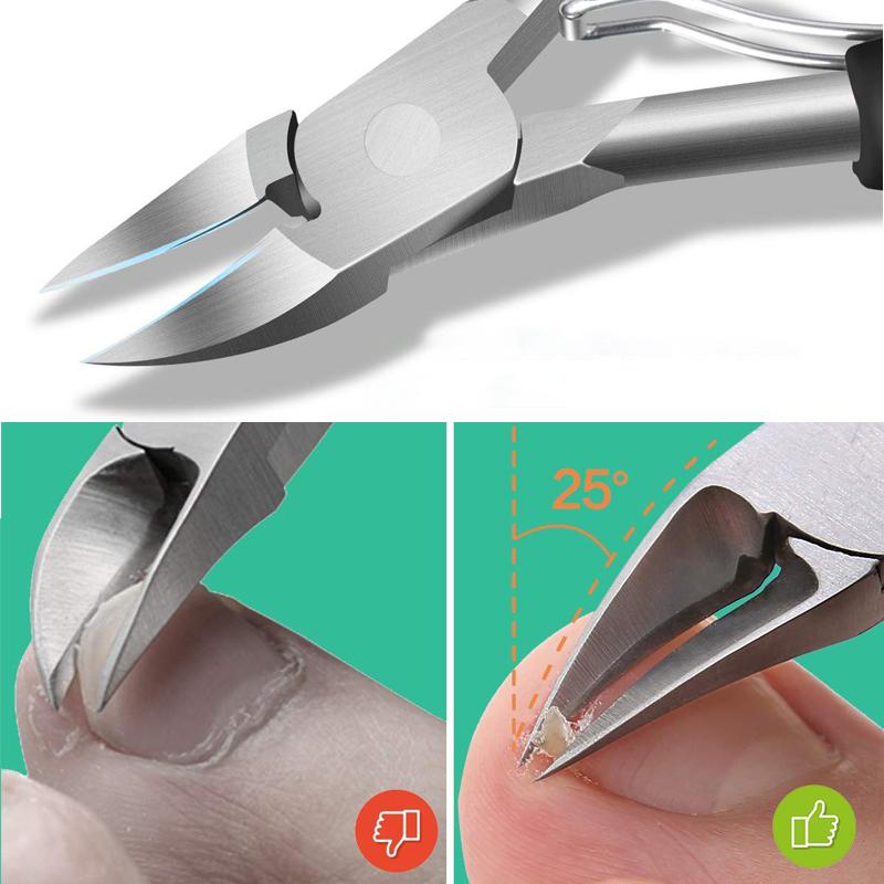 Gunting Kuku Miring Anti Cantengan Pemotong Kuku Miring Jempol Kaki Stainles Steel 2