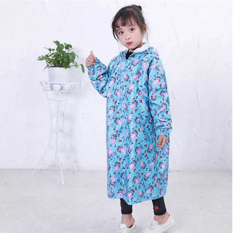 Áo mưa trẻ em, áo mưa BỘ LOẠI BÍT in hình họa tiết cho bé  2-10 tuổi. Vải Dù Đẹp 2 Lớp không xẻ tà