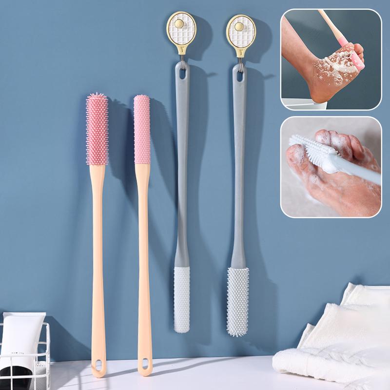 Product Introduction of 2pcs Soft Toe Gaps Cleaning Brush Foot Washing Silicone Scrubber Brush Foot Rubbing Board Bathing Gadget 1