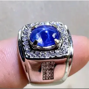 Batu Permata Blue Sapphire Star Catam Bangkok super crystal HQ Super mewah termurah