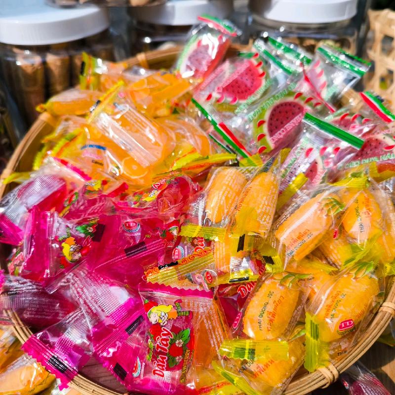 Kẹo dẻo thập cẩm 500g dẻo bắp dẻo dâu dẻo dưa hấu dẻo cam xoài mãng cầu,nhãn