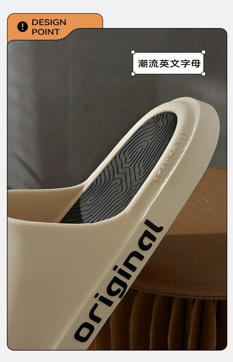 Product Introduction of AA18-2023 New Summer Simplicity Men Slippers Male House Flip Flops Thick Slides Fashion Letter Anti slip Line Sole Shoes Outdoor Shoe 5