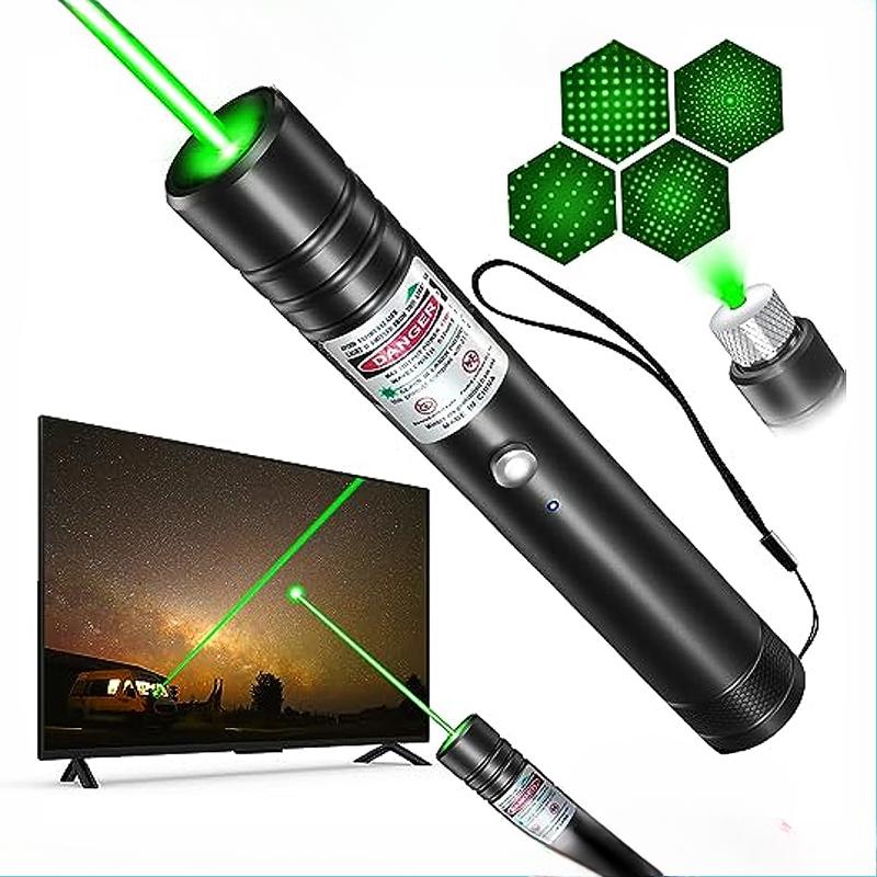 SG Ready Stock New USB charging USB 5MW 650nm green laser pointer black strong visible beam laser pointer 1